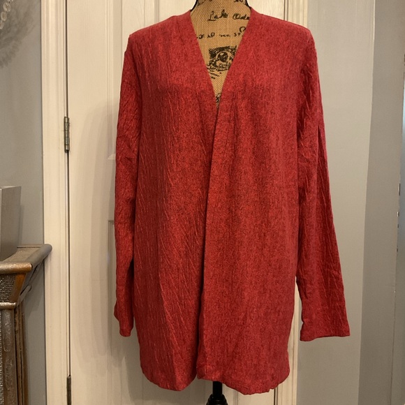 Textured Open Front Cardigan - Picture 6 of 9